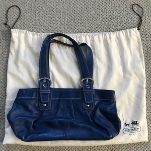 Coach Blue Leather Handbag